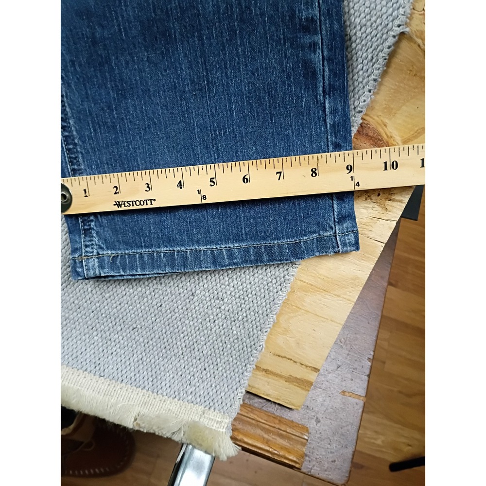 DKNY Jeans Bootcut Womens 12 33X31 Blue Y2K Denim Mid Rise Streetwear Relaxed - Picture 10 of 11